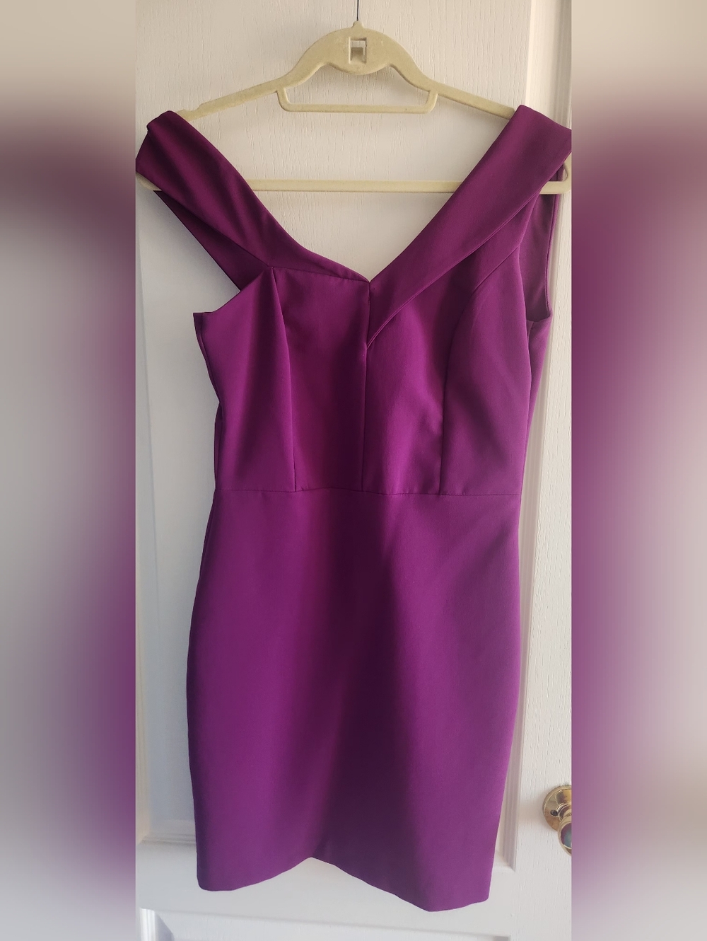 Trendyol One-Shoulder Fitted Dress in Deep Magenta